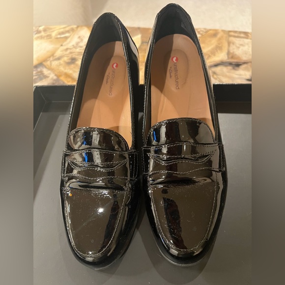 Clarks Shoes Clarks Black Patent Penny Loafers Poshmark